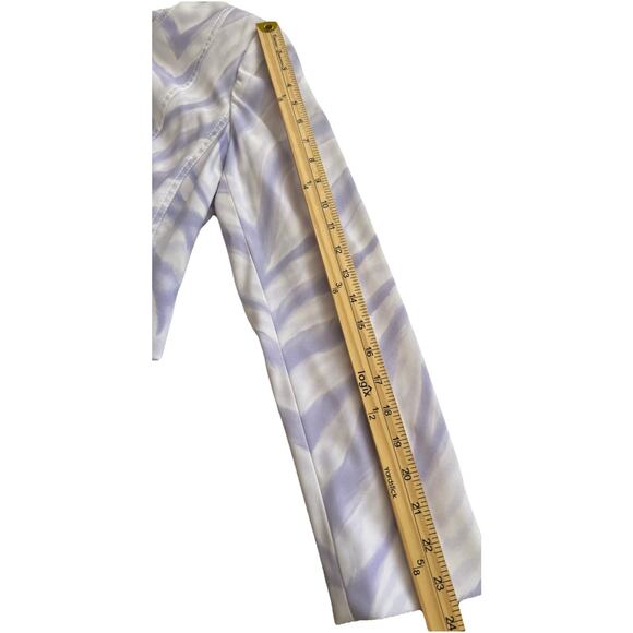 Alberto Makali x Cache Jacket Womens Size 8 Purple Abstract Cropped Zip Closure - Picture 7 of 11